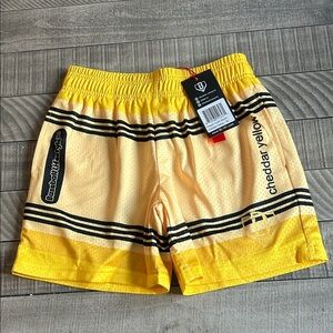 Kids Cheddar Yellow Casual Athletic Shorts